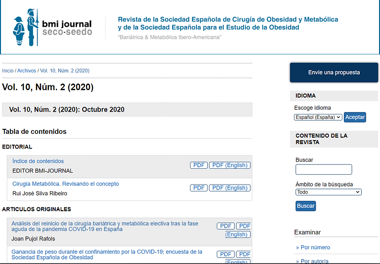El dr. Pujol publica artículo en la revista Bariátrica y Metabólica Ibero-Americana